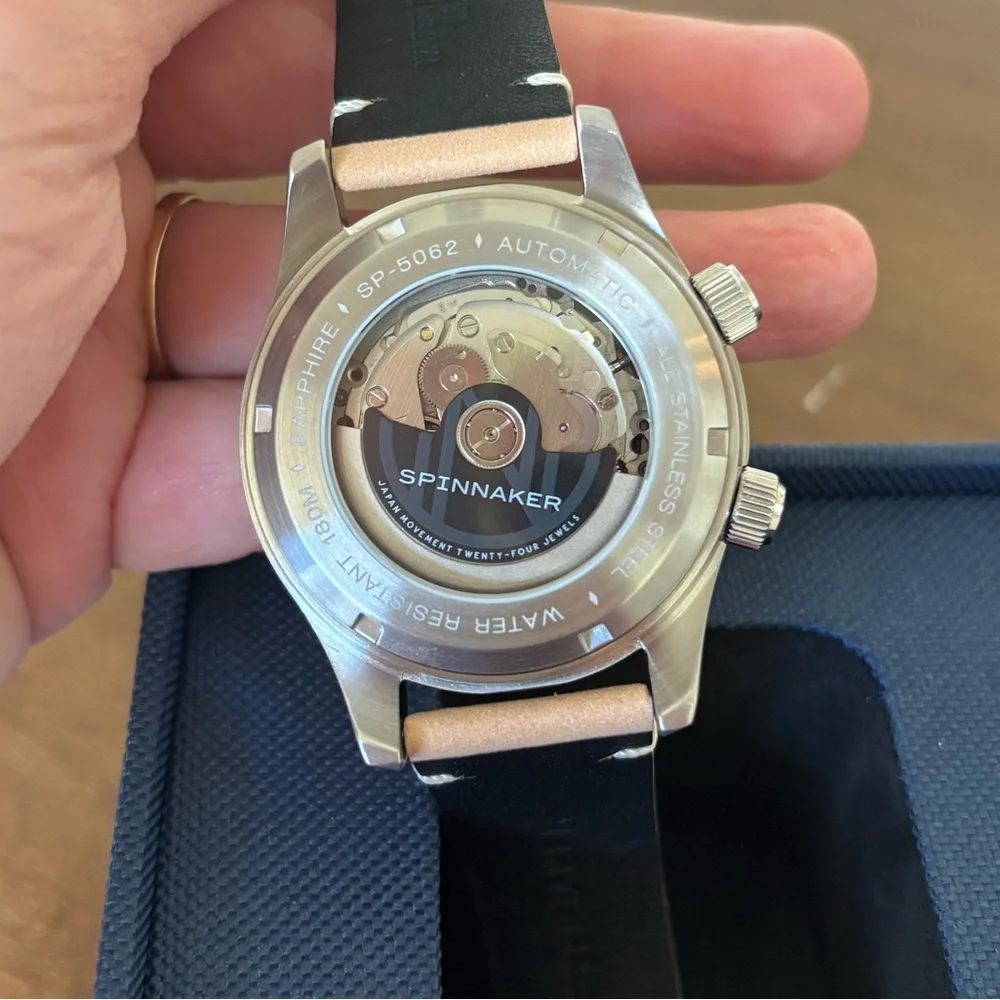 SPINNAKER Bradner Automatic Leather Strap 42mm Watch - Picture 11 of 14